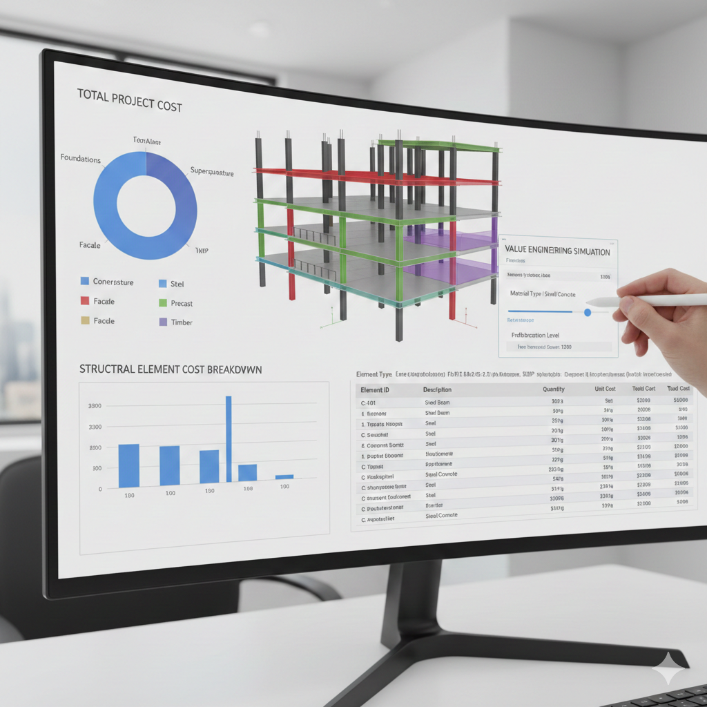 BIM modelling for value engineering and construction cost optimization


