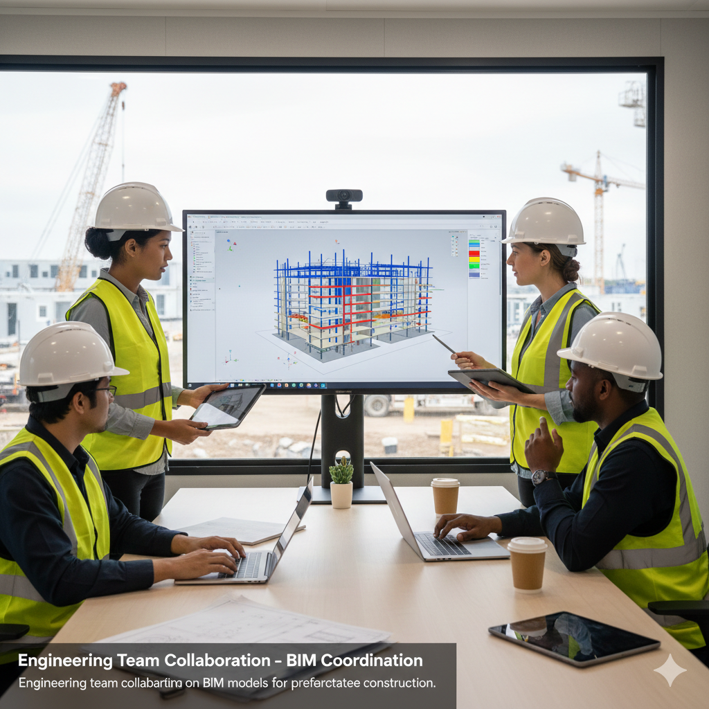“Prefabricated construction project using BIM coordination for clash-free execution”
