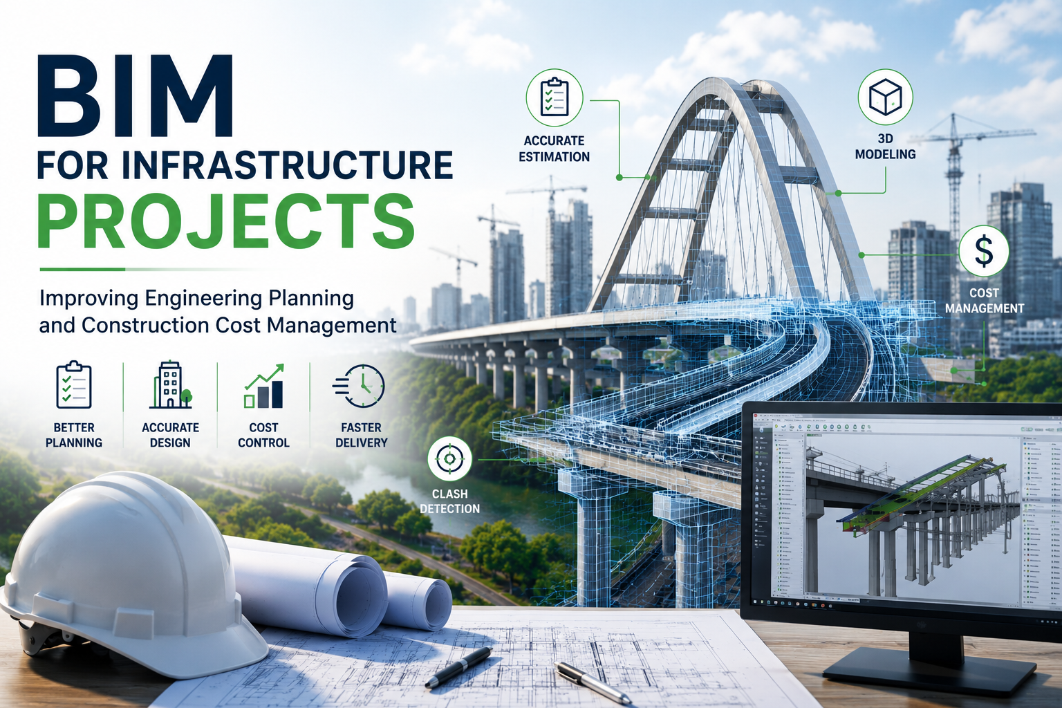 “BIM for infrastructure projects improving engineering planning and construction cost management”