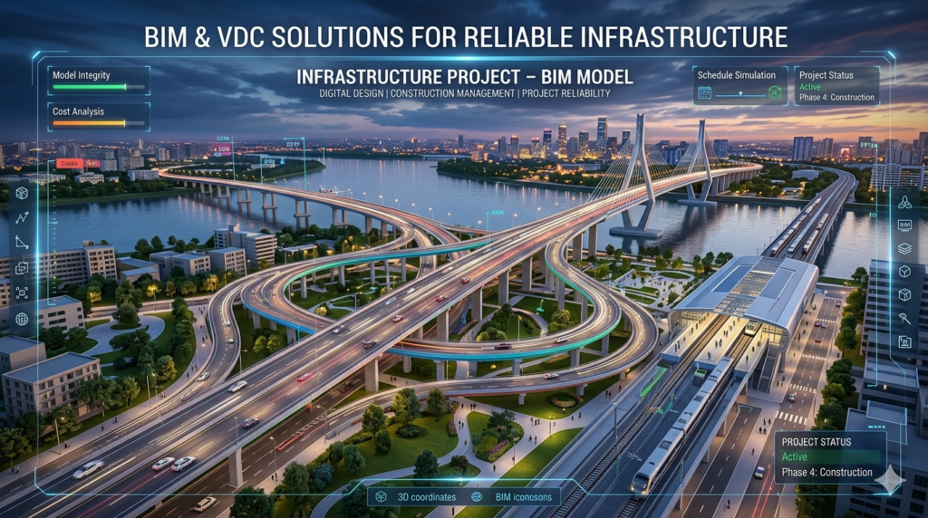 BIM and VDC solutions for reliable infrastructure projects 
