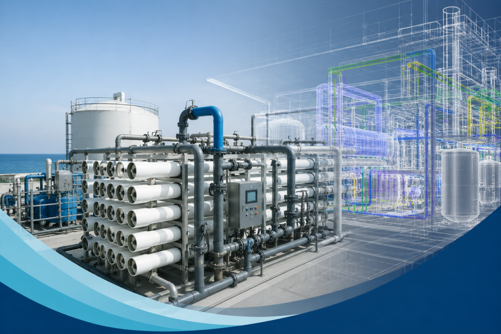 BIM coordination for desalination and water treatment plant infrastructure